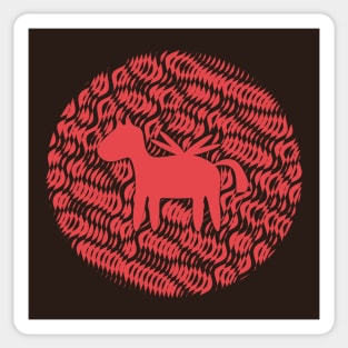 Red pegasus Sticker